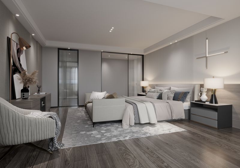 Luxury Hardwood in Master Bedroom
